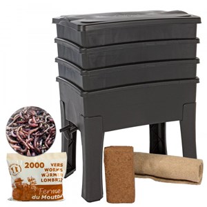Worm café 3 plateaux + 1 kg de vers