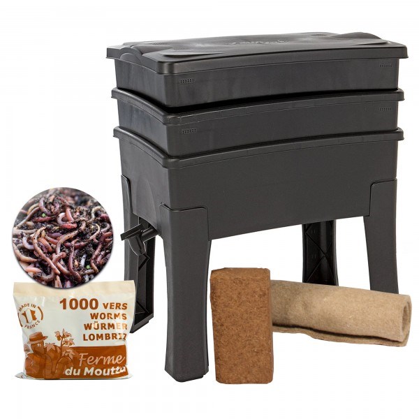 Ferme du Moutta - Worm café 2 plateaux + 500g de vers