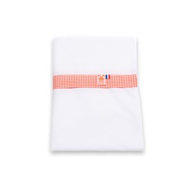 Draps plat en coton bio blanc