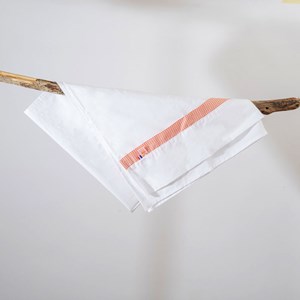 Draps plat en coton bio blanc