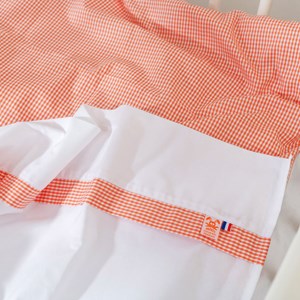 Draps plat en coton bio blanc