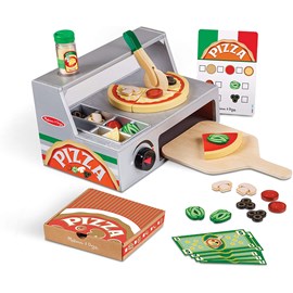 Comptoir à pizzas en bois