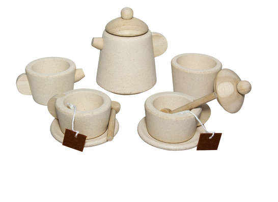 Plan Toys - Service à thé - naturel