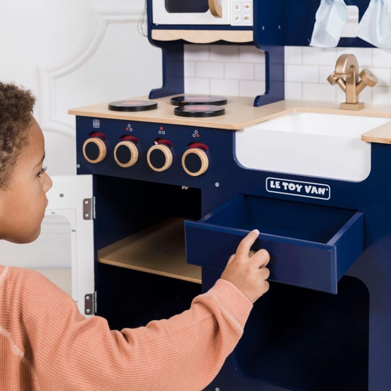 Cuisine en bois - oxford - bleu nuit (Le Toy Van) - Image 3