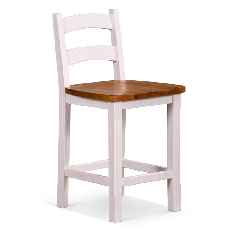 Lot de 2 chaises hautes bois blanc -