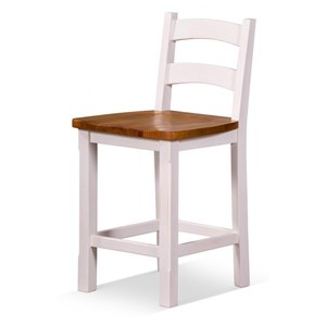 Lot de 2 chaises hautes bois blanc -