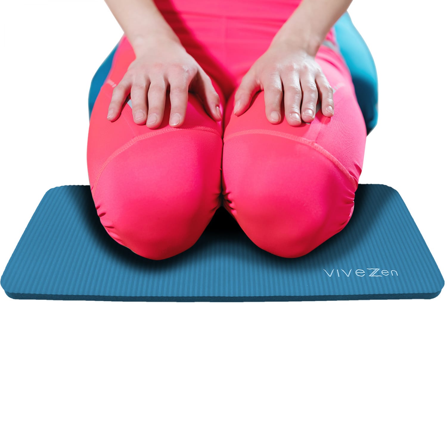 Tapis de yoga pour genoux - bleu