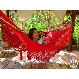 Hamac à barre deluxe chinandega l rouge