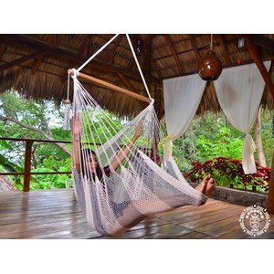 Hamac chaise rama xl blanc et gris