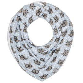 Bandana cache-cou réversible eli bleu