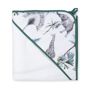 Grande cape de bain coton bambou safari