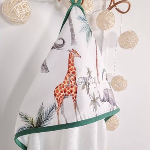 Grande cape de bain coton bambou safari