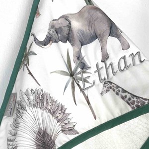 Grande cape de bain coton bambou safari