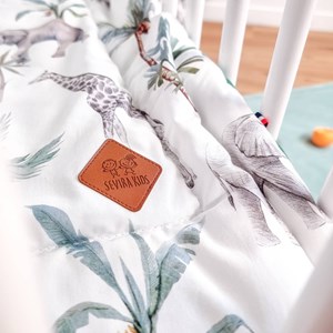 Couverture plaid réversible safari