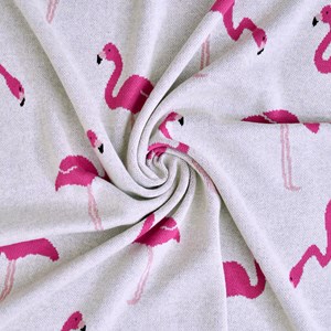 Couverture en coton bio, flamant