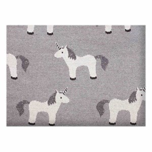 Couverture en coton bio gots licorne