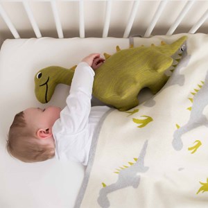 Couverture coton bio gots dinosaure