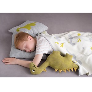 Couverture coton bio gots dinosaure