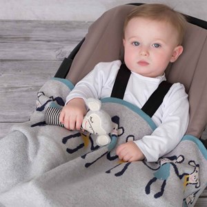 Couverture bébé coton bio singe