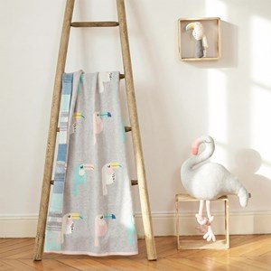 Couverture coton bio gots toucan
