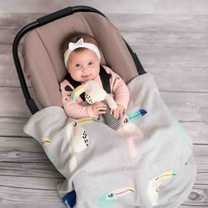 Couverture coton bio gots toucan