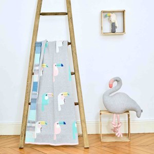 Couverture coton bio gots toucan