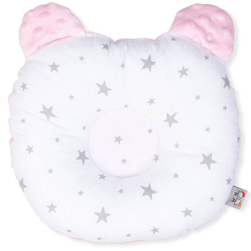 Sevira kids - Oreiller bébé anti tête plate rose 30