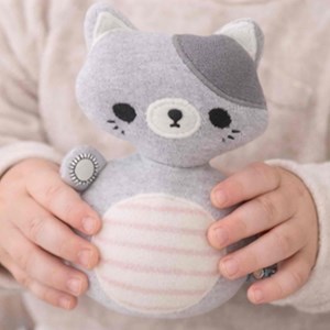 Jouet d'éveil bébé culbuto chat coton