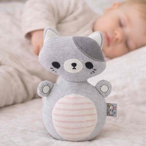 Jouet d'éveil bébé culbuto chat coton