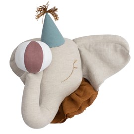 Trophée mural éléphant lin déco