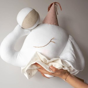 Trophée mural éléphant lin bébé