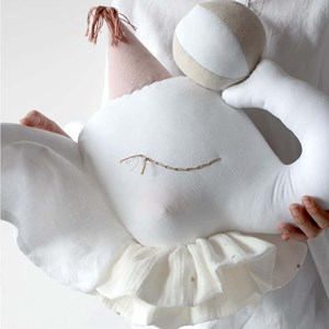 Trophée mural éléphant lin bébé