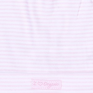 Bonnet naissance coton bio gots rose -