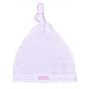 Bonnet naissance coton bio gots rose -