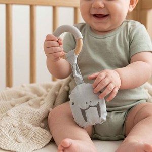 Anneau dentition bébé bois et silicone