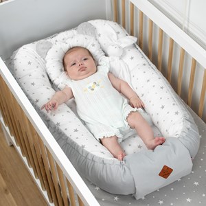 Cocon bébé nid réducteur velvet gris de