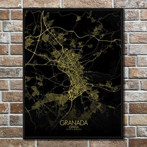 Grenade carte ville city map nuit