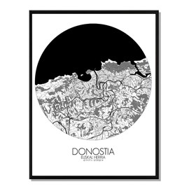 San sebastian - carte city map rond