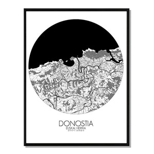 San sebastian - carte city map rond