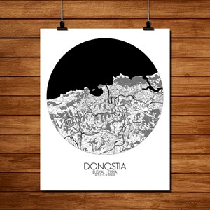 San sebastian - carte city map rond