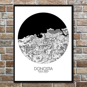 San sebastian - carte city map rond