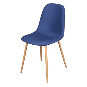 Chaise scandinave tissu oslo bleu