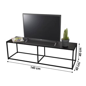 Meuble tv métal noir madison