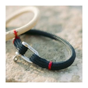 Bracelet marin bleu marine et rouge M