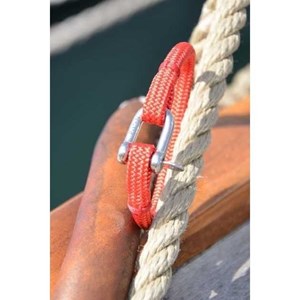 Bracelet marin cordage rouge-rouge M