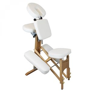 Chaise de massage en bois - blanc