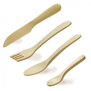 Couverts de dinette en bois