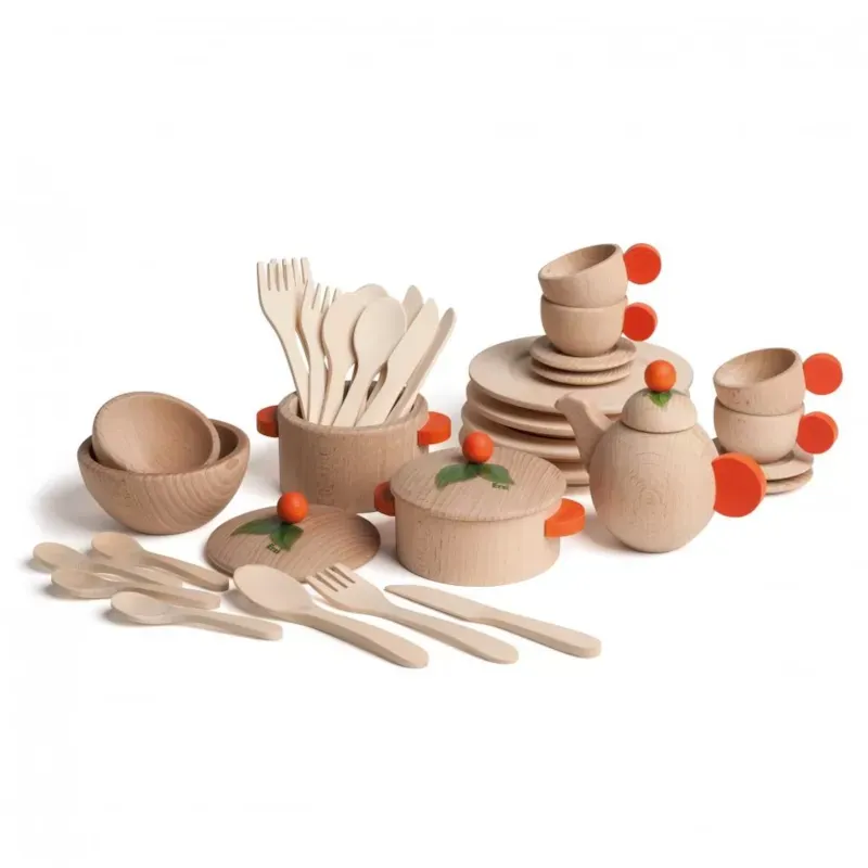 Set de vaisselle naturel 36 pcs