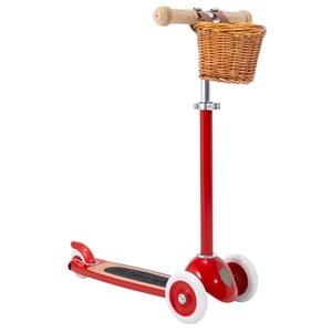 Trottinette 3 roues avec panier rouge p