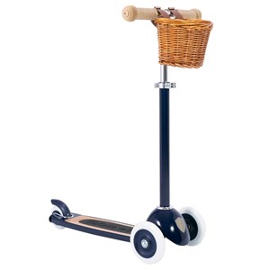 Trottinette 3 roues avec panier bleu ma